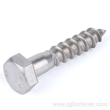 Stainless steel316 Hexagon head wood screws DIN571